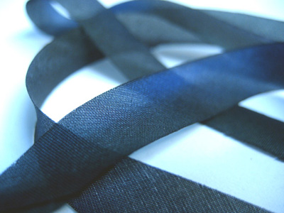 Hanah Hand-dyed Silk Ribbon, 7/16" — Sapphire MAIN