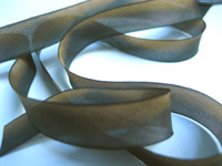 Hanah Hand-dyed Silk Ribbon, 7/16" — Teak THUMBNAIL