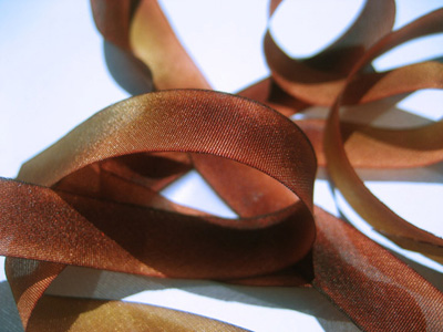 Hanah Hand-dyed Silk Ribbon, 7/16" — Tuscany MAIN