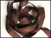 Woven Edge Rayon Ribbon, 1/2" - Redwood Brown SWATCH