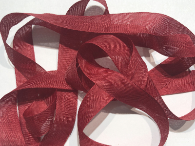Woven Edge Rayon Ribbon, 1/2" - Barn Red MAIN