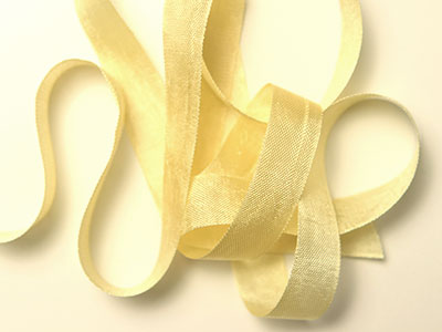 Woven Edge Rayon Ribbon, 1/2" - Champagne MAIN