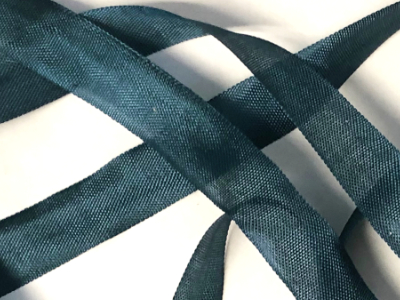 Woven Edge Rayon Ribbon, 1/2" - Deep Water Blue MAIN