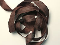 Woven Edge Rayon Ribbon, 1/2" - Mimi Brown THUMBNAIL