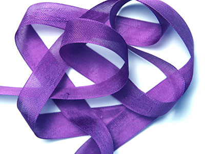 Woven Edge Rayon Ribbon, 1/2" - Pansy Purple MAIN