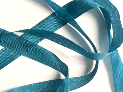 Woven Edge Rayon Ribbon, 1/2" - Teal Blue MAIN