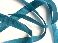 Woven Edge Rayon Ribbon, 1/2" - Teal Blue THUMBNAIL