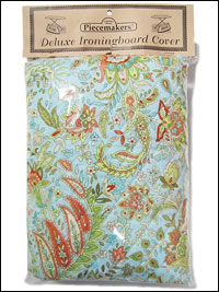 Deluxe Ironing Board Cover – Light Blue, Teal and Orange (reversible) THUMBNAIL