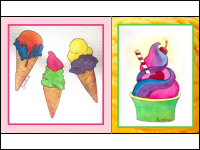 Kids' Whimsical Art: Ice Cream Fun THUMBNAIL