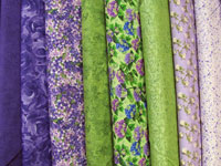 Bargello Quilt Fabric Kit for Wallhanging/Crib Size Quilt 48" x 54.5" _ Purple and Green THUMBNAIL