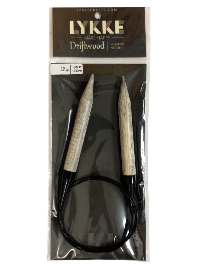 Lykke Driftwood Wooden Fixed Circular Knitting Needles — 32 inch length, size US 17 (12.00mm) THUMBNAIL