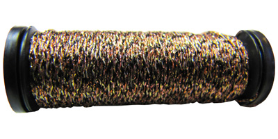 Kreinik #8 Braid - 071 Black/Gold/Copper MAIN