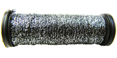 Kreinik #8 Braid - 019 Silver/Black MAIN