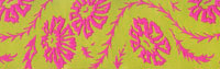 Green with Pink Flowers Woven Trim - # 5-80 col. 2 THUMBNAIL