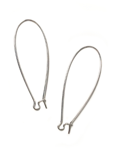 Silver-Plated Ear Wire with Open Loop MAIN