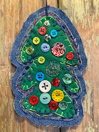 Ornaments - Denim & Felt Christmas Tree THUMBNAIL
