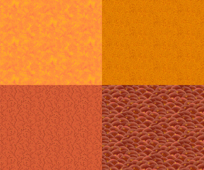 QT Fabrics "His Majesty - The Tree" # 27564-O Orange - Orange Fat Quarter Panel MAIN