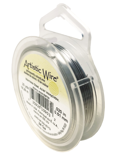 24 Gauge Permanently Colored Wire – Stainless Steel – 0.020 in (0.51 mm), 20 yds (18.29 m) MAIN