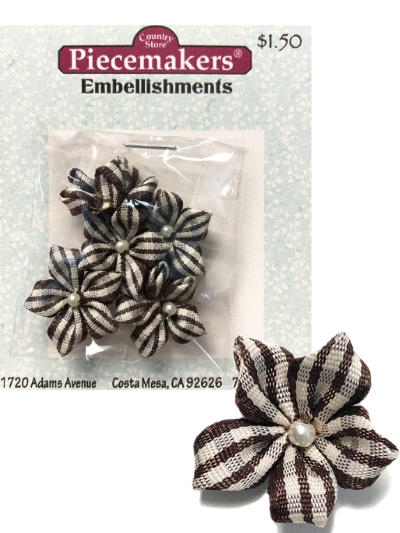 Bows – Brown & Cream Striped MAIN