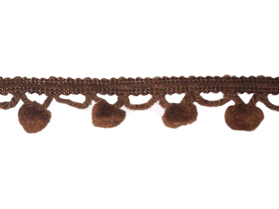 Vintage Pom Pom Trim – Brown MAIN