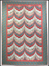 Double Bargello Quilt – Blue & Coral SWATCH