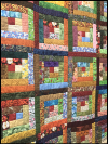 Scrappy Log Cabin Quilt SWATCH