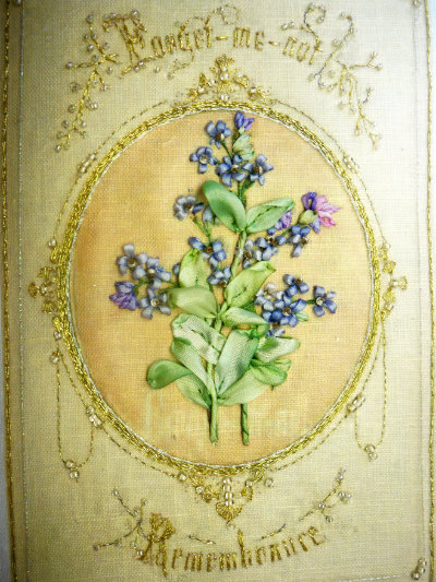 Ribbon and Thread Embroidery: Myosotis — Forget-Me-Not MAIN