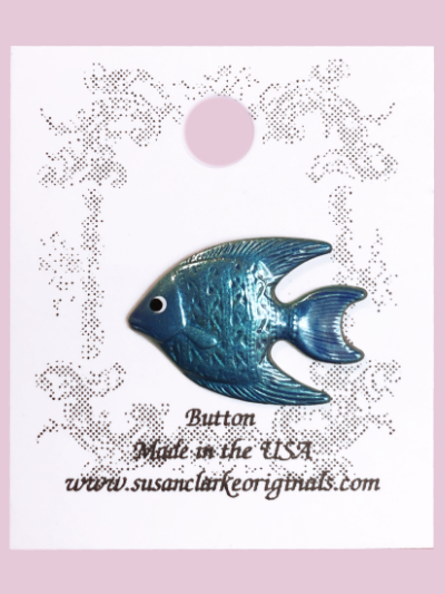 Susan Clarke - Blue Fish Button MAIN