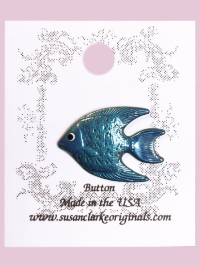 Susan Clarke - Blue Fish Button THUMBNAIL