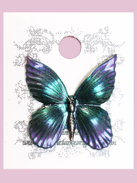 Susan Clarke - Purple and Green Butterfly Button THUMBNAIL