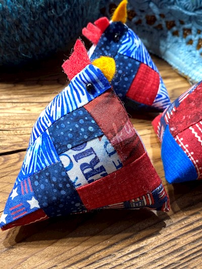 Scrappy Rooster Pincushion LARGE