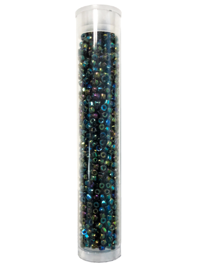 Seed Bead Tube – Black Iridescent MAIN