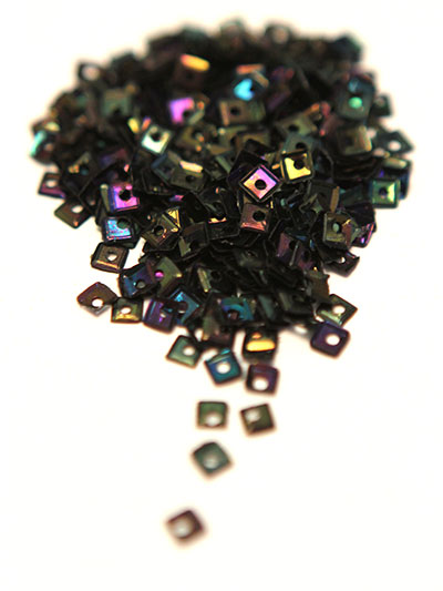 3mm Small Square Sequins - black iris MAIN