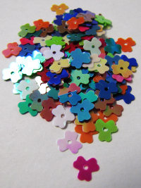 8mm Clover Flower Sequins — Mixed Colors THUMBNAIL