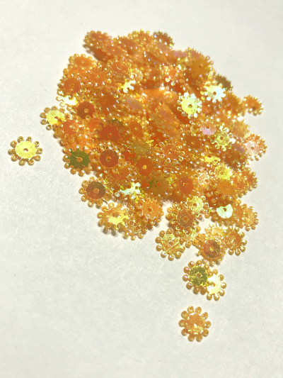 Colour Streams Sequins - Starburst - 10mm - Pale Orange S158 MAIN