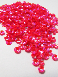 4mm Disc Sequins — Shocking Pink THUMBNAIL