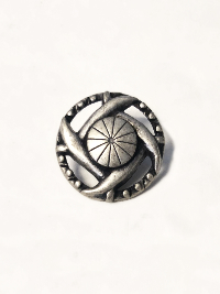 Cast Metal Button with Antique Silver Finish THUMBNAIL