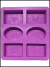 Soap Mold — Rectangles and Ovals with Various Designs SWATCH