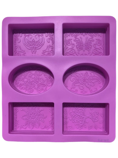 Soap Mold — Rectangles and Ovals with Various Designs MAIN