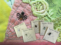Beaded Spider Bodies for Embellishing, Crazy Patch and More