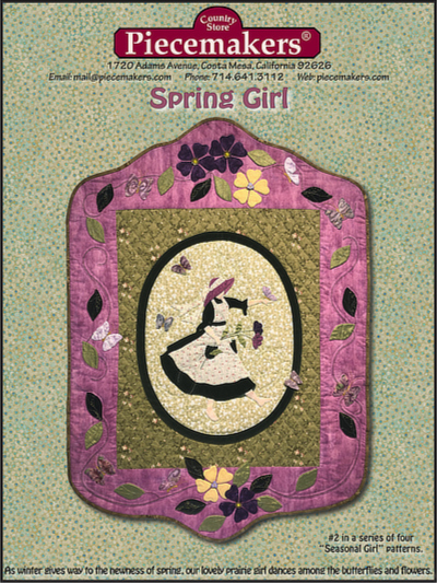 Spring Girl a Piecemakers wallhanging pattern LARGE