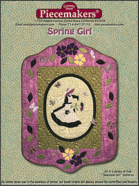 Spring Girl a Piecemakers wallhanging pattern THUMBNAIL