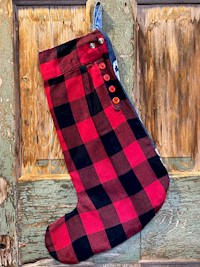 Christmas Stocking - Buffalo Flannel THUMBNAIL