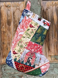 Christmas Stocking - Crazy Patch Barn THUMBNAIL