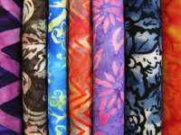 Hand Dyed Batik Fabric in Various Colors & Prints — Sold by the Inch