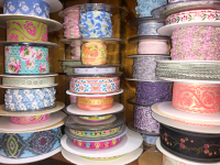 Laces, Trims & Ribbons in a Variety of Materials, Patterns & Colors