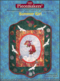 Summer Girl a Piecemakers wallhanging pattern THUMBNAIL
