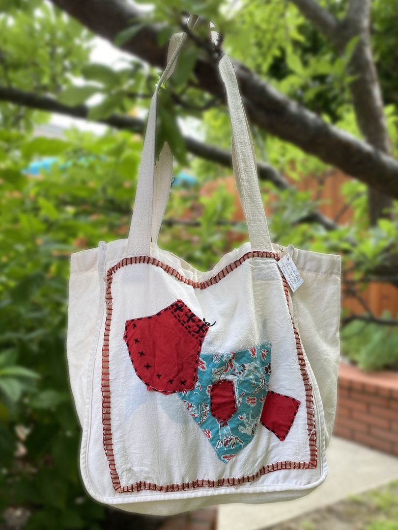 Sue's Sunbonnet - Cotton Embroidered Bag THUMBNAIL