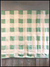 Vintage Tablecloth with Mint Green and Beige Squares SWATCH