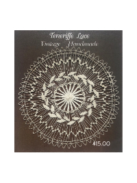 Vintage Teneriffe Lace Handmade Applique #1 THUMBNAIL